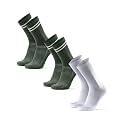 DANISH ENDURANCE Crew Cycling Socks, Fast-Dry &amp; Cushioned, 3 &amp; 5-Pack