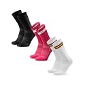 DANISH ENDURANCE Crew Cycling Socks, Fast-Dry &amp; Cushioned, 3 &amp; 5-Pack