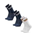 DANISH ENDURANCE Crew Cycling Socks, Fast-Dry &amp; Cushioned, 3 &amp; 5-Pack