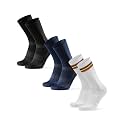 DANISH ENDURANCE Crew Cycling Socks, Fast-Dry &amp; Cushioned, 3 &amp; 5-Pack