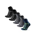 DANISH ENDURANCE Running Socks for Men &amp; Women, Quarter Socks, 3 &amp; 5-Pack