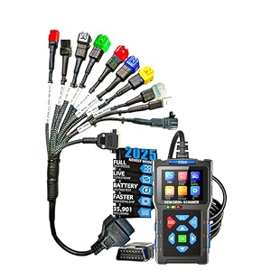danlite tools technician bs6-bs7 bike 11 cord cable with new apdate t300 obd -ii scanner obd reader