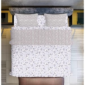 glace cotton elastic fitted bedsheet king size 78x72 with 2 contrast zumbo size pillow covers d design-4 multicolor