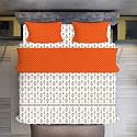 Glace Cotton Elastic Fitted bedsheet King Size 78x72 with 2 Contrast zumbo Size Pillow Covers (D) (Design-6)