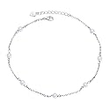 Anklet for Women 925 Sterling Silver Foot Adjustable Ankle Bracelet Jewelry