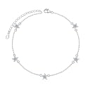 Anklet for Women 925 Sterling Silver Foot Adjustable Ankle Bracelet Jewelry