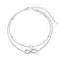 Anklet for Women 925 Sterling Silver Foot Adjustable Ankle Bracelet Jewelry
