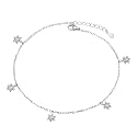 Anklet for Women 925 Sterling Silver Foot Adjustable Ankle Bracelet Jewelry