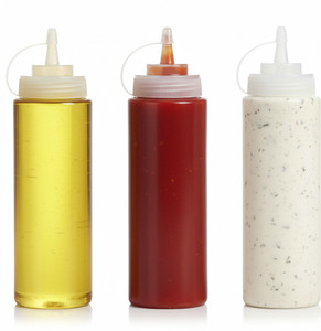 DAOME Plastic Sauce Squirt Bottle Condiment Squeeze