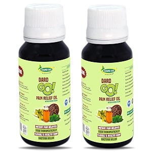 dard go pain relief oil  ideal for joint pain knee pain neck pain back pain shoulder pain sciatica pain leg pain  instant pain reliever  ayurvedic amp non-sticky  herbal pain reliver  best ortho oil 60 ml pack of 2