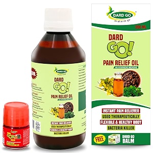 dard go pain relief oil  ideal for joint pain knee pain neck pain back pain shoulder pain sciatica pain  instant pain reliever  ayurvedic amp non-sticky ortho pain oil 200ml
