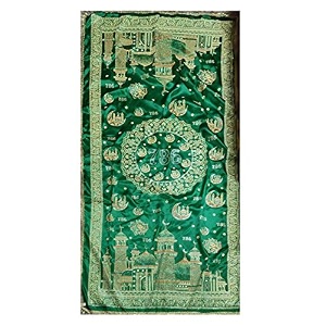 dargah chaddarchadarchunari for ajmer sharif - color green 1 satin
