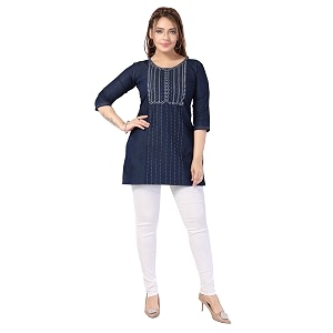 DARIKA Denim Kurtis for Women in Small