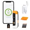 DARIO Smart Glucose Monitor Kit | Lightning Adapter (Compatible with iPhone 14 and earlier) | Test Blood Sugar Levels & Manage Diabetes, Testing Kit Includes: Glucometer with 25 Strips, 10 lancets