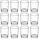 DARJEN Votive Candle Holders Set of 12 - Glass Votives Holder - Clear Floating Tealight Candle Holder Bulk for Table Centerpieces &amp; Wedding Decor