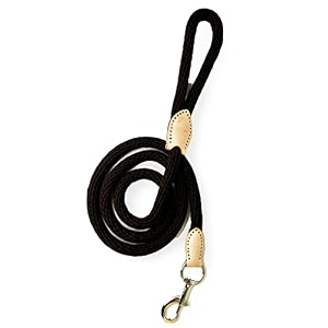 dark brown twisted rope leash for dog 178 cm