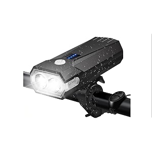 dark horse bicycle multi function 4000 mah 2 t6 5 mode 600 lm light 120 db loud horn with horn wire-controlled switch battery indicator input-output charge usb front light new model