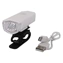 Dark Horse® Bicycle USB Rechargeable LED Headlight with 3 Modes 300 LM Cycling Light Flashlight,Compact in Size with Free Red Silicon 2 LED 3 Mode Light (White)