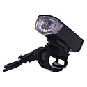 Dark Horse® Bicycle USB Rechargeable LED Headlight with 3 Modes 300 LM Cycling Light Flashlight,Compact in Size with Free Red Silicon 2 LED 3 Mode Light (Black)