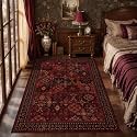 Dark Red Oriental 3x5 Washable Rugs Non