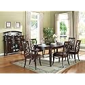 Dark Walnut Dining Table w,1 Leaf