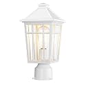 Darkaway Outdoor Post Lights Lamp Post Light Fixture, Waterproof Aluminum Housing with Glass, Fence Post Deck Lighting for Garden, Patio, Pathway (1 Pack, White)