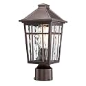 Darkaway Outdoor Post Lights Lamp Post Light Fixture, Waterproof Aluminum Housing with Water Ripple Glass, Fence Post Deck Lighting for Garden Patio Pathway