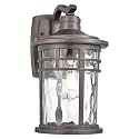 Darkaway Outdoor Wall Light Fixture,14.57inch Large Outside Porch Lights Wall Mounted Water Ripple Glass Exterior Waterproof Lantern Modern Wall Sconce Lighting for Front Door Yard Patio