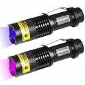 DARKBEAM UV 365nm and 395nm Flashlight Light Wood's Lamp Blacklight Ultraviolet LED Portable Mini Handheld Torch Detector for Dog Urine Pet Stains Anti-counterfeiting Identification Resin Curing