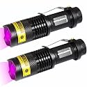 DARKBEAM UV 395nm Flashlight Blacklight Woods lamp Black Light Mini, 2 Pack