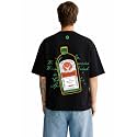 Darkbuck Jgermeister Graphic Print Oversized Black Cotton