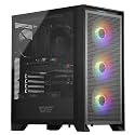 darkFlash ATX Mid-Tower Gaming PC Case, Pre-Installed 3x120mm Fix RGB Fans, with Removable Large Mesh Front Panel, USB3.0 Ready, Tempered Glass Side Panel Airflow Computer Case, Black(DRX70)