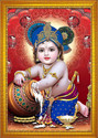 Darsh Craft Kanha Ji /Bal Gopal/Little Krishna.Krishna Religious Frame