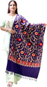 darshan lal and sons Wool Embroidered Women Shawl (Red)