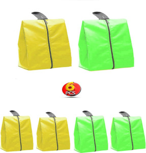 darshanam world shoe pouch yellow green