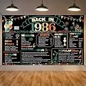 DARUNAXY 40th Birthday Party Decorations, Colorful Back in 1986 Banner