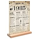 DARUNAXY 41st Birthday Party Decorations, Vintage Back in 1985 Poster Acrylic Sign with Stand 41 Year Old Party Supplies for Men&amp; Women Vintage 1985 Table Decor 41st Anniversary Class Reunion Gifts