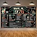 DARUNAXY 50th Birthday Party Decorations, Colorful Back in 1976 Banner