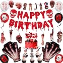 DARUNAXY Horror Zombie Halloween Birthday Party Decorations Set