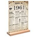 DARUNAXY Vintage Back in 1961 Acrylic Sign with Stand for Men &amp; Women