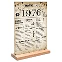 DARUNAXY Vintage Back in 1976 Acrylic Sign with Stand for Men &amp; Women