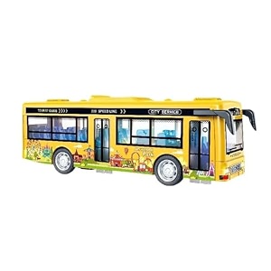 toy bus double decker alloy metal diecast bus toy for kids with light sound openable door pullback