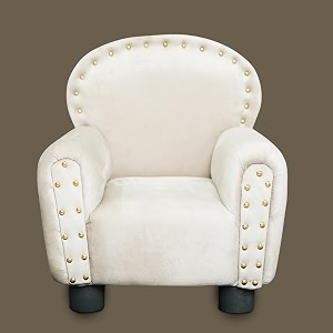 daryoo - royal majestic kids sofa - ergonomic design with armrest amp backrest for ages 1-4 beige - pine wood