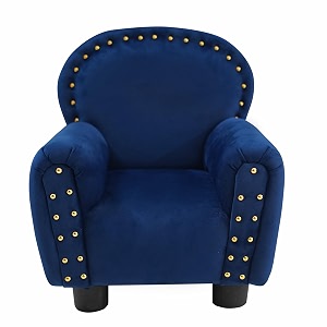 daryoo pinewood - royal majestic kids sofa - ergonomic design with armrest amp backrest for ages 1-4 blue