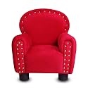 Daryoo - Royalred Majestic Kids Sofa - Ergonomic Design with Armrest &amp; Backrest for Ages 1-4 - Pine Wood