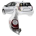 Dasbecan Left Driver Side Tail Light Compatible with 12-14 Toyota Prius C