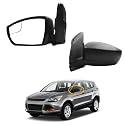 Dasbecan Left Side Mirror Compatible with 2013-2016 Ford Escape Black 3Pins