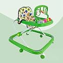 Dash Classic Baby Walker with Adjustable Height &amp; Rattles and Toys for Baby (Green)