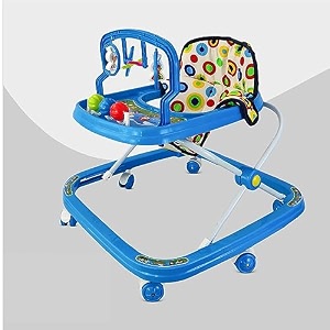 dash classic baby walker with rattles amp hanging toys  activity walker for babies 618 months  support for first steps  blue