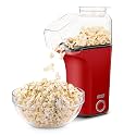 Dash DAPP150V2RD04 Hot Air Popcorn Popper Maker with with Measuring Cup to Portion Popping Corn Kernels + Melt Butter, Makes 16C, Red
